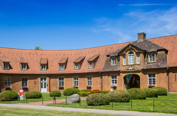 Fototapeta na wymiar Historic Marstall school building on the grounds of Clemenswerth in Sogel, Germany
