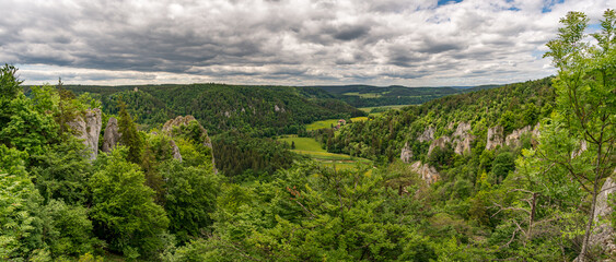 Popular circular hiking trail between Fridingen and Beuron