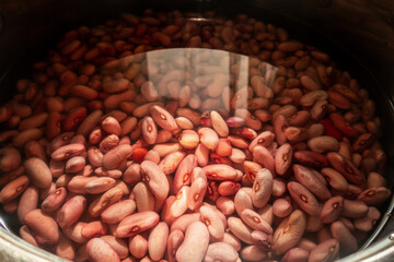 Recipe Cooking a dish of red beans. Soak
