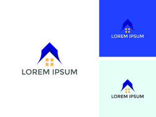 ILLUSTRATION PROPERTIES SIMPLE HOME LOGO DESIGN VECTOR. GOOD FOR APPARTMENT, REAL ESTATE
