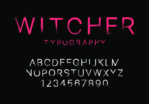 Horror style abstract textured font. Vector fonts for typography, titles, logos and more