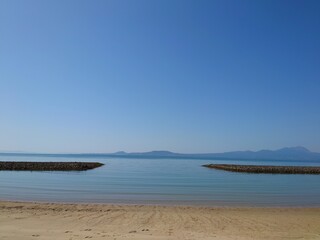 beach in the morning