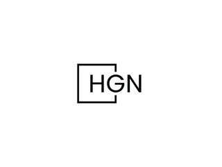 HGN letter initial logo design vector illustration