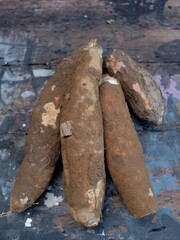 Raw cassava, an alternative carbohydrate food for the diet menu.