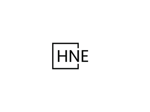 HNE letter initial logo design vector illustration