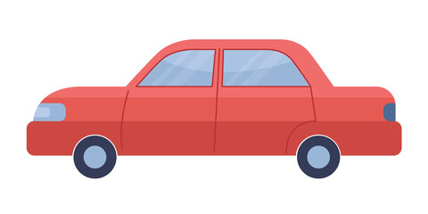 Car icon side view. Vector flat illustration 
