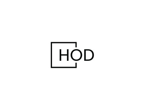 HOD letter initial logo design vector illustration