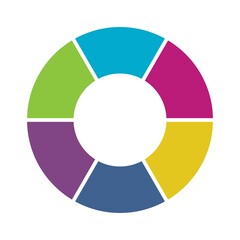 pie chart vector colorful circle diagram.