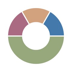 pie chart vector colorful circle diagram.
