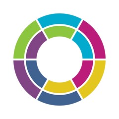 pie chart vector colorful circle diagram.