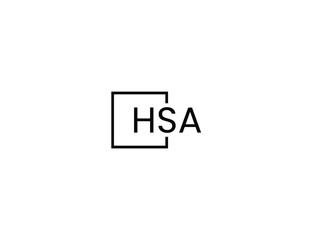 HSA letter initial logo design vector illustration