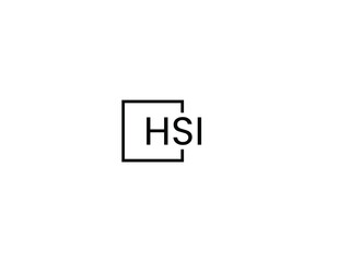 HSI letter initial logo design vector illustration