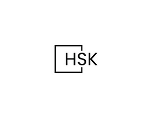 Obraz premium HSK letter initial logo design vector illustration