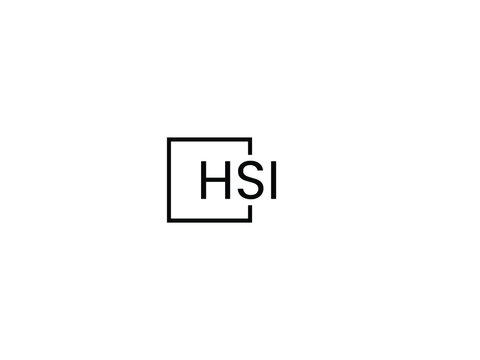 HSI letter initial logo design vector illustration