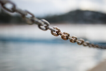 chain on the blue sky
