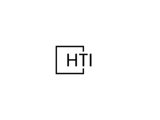 HTI letter initial logo design vector illustration