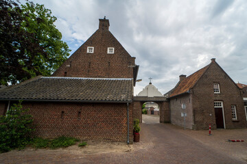 Fototapeta na wymiar gate buildings to the Franciscus house in Weert, The Netherlands
