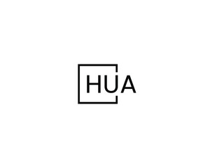 HUA letter initial logo design vector illustration