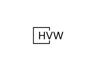 Fototapeta premium HVW letter initial logo design vector illustration