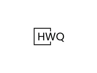 Obraz premium HWQ letter initial logo design vector illustration