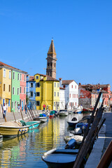 Fototapeta na wymiar Isla de Burano en Venecia