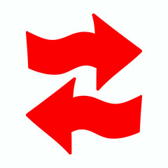 Red arrow icon vector EPS- 10