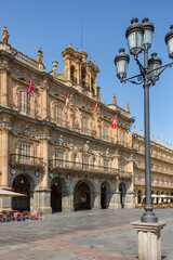 Naklejka premium The Royal Pavillion in the Plaza Major in the city of Salamanca in the Castilla-y-Leon region of central Spain.