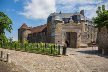 The 13th century Boulogne Chateau in the coastal town of Boulogne-sur-Mer in the Nord Pas-de-Calais...