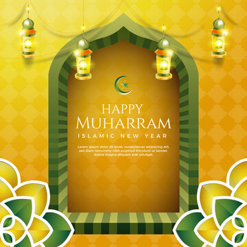 Happy Muharram Mubarak Poster Design