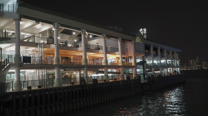 Ferry is approaching, please stand behind the yellow line.