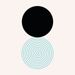 Abstract Boho Minimalist Poster Print. Boho Poster Silhouette Minimalist Graphic Boho Contour Decor Symbol Element Icon Poster Template