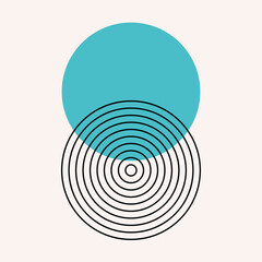 Abstract Boho Minimalist Poster Print. Boho Poster Silhouette Minimalist Graphic Boho Contour Decor Symbol Element Icon Poster Template