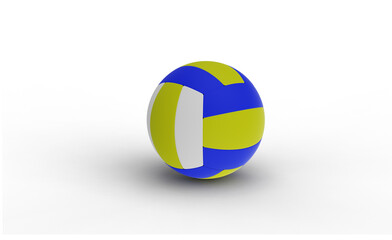 volyball front view with shadow 3d render