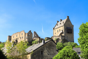 Fototapeta na wymiar View of the Castle of Larochette, Luxembourg