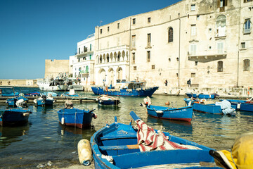 Fototapeta na wymiar port view of Monopoli in Puglia, southern Italy