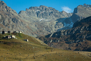 Highland houses at the foot of Kaçkar Mountains