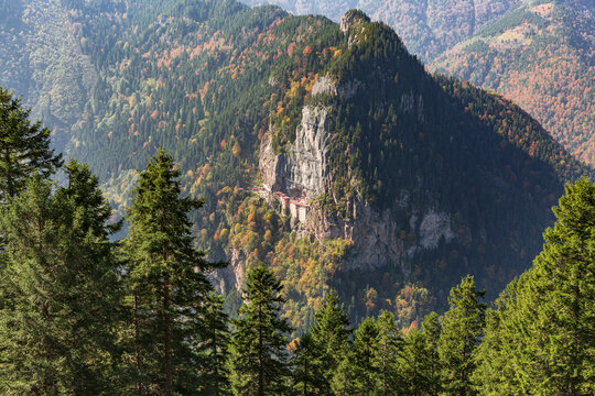Sumela and remote view Mother monastery Trabzon