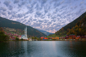 trabzon-turkey.October 2021.Mountain village of Uzungol in Trabzon
