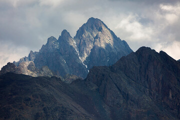 mountains in the morning