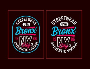 Fototapeta na wymiar Bronx design graphic typography for t-shirt