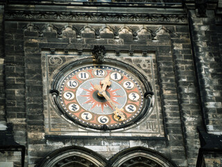 Fototapeta na wymiar The clock on the Church at the South Star.