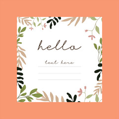 hand drawn floral design cards template free vector