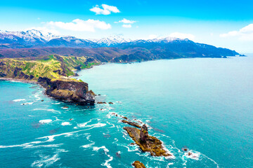 神威岬と神威岩（北海道 積丹町）