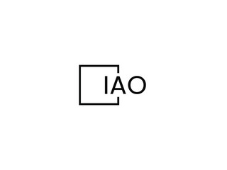 IAO letter initial logo design vector illustration