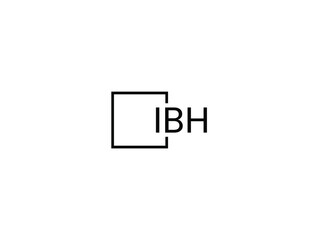 IBH letter initial logo design vector illustration