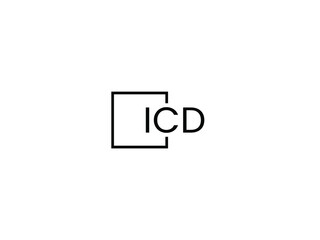 ICD letter initial logo design vector illustration