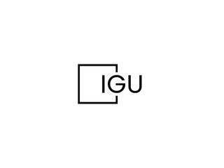 Obraz premium IGU letter initial logo design vector illustration
