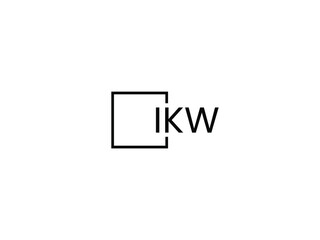 IKW letter initial logo design vector illustration