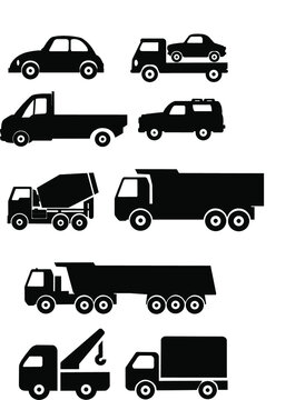 icons of different cars, vehicles, logos
