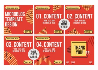 Microblog or carousel template design
